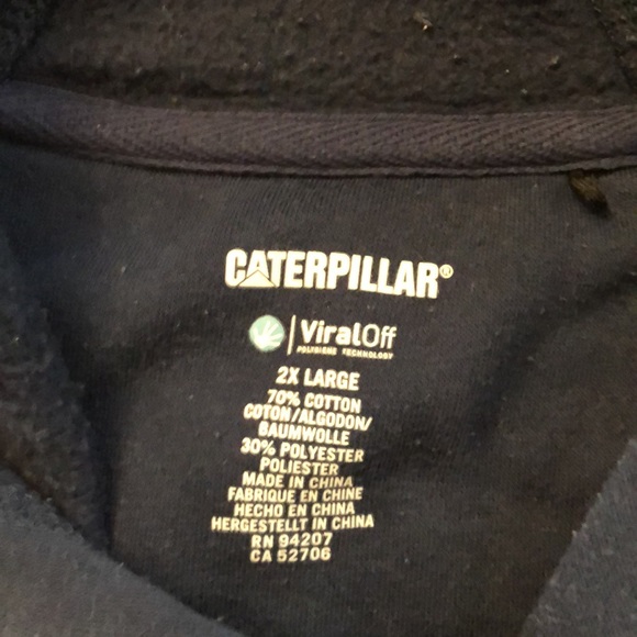 Caterpillar Full Zip Hoodie w/ Viraloff Mask XXL - Picture 4 of 10